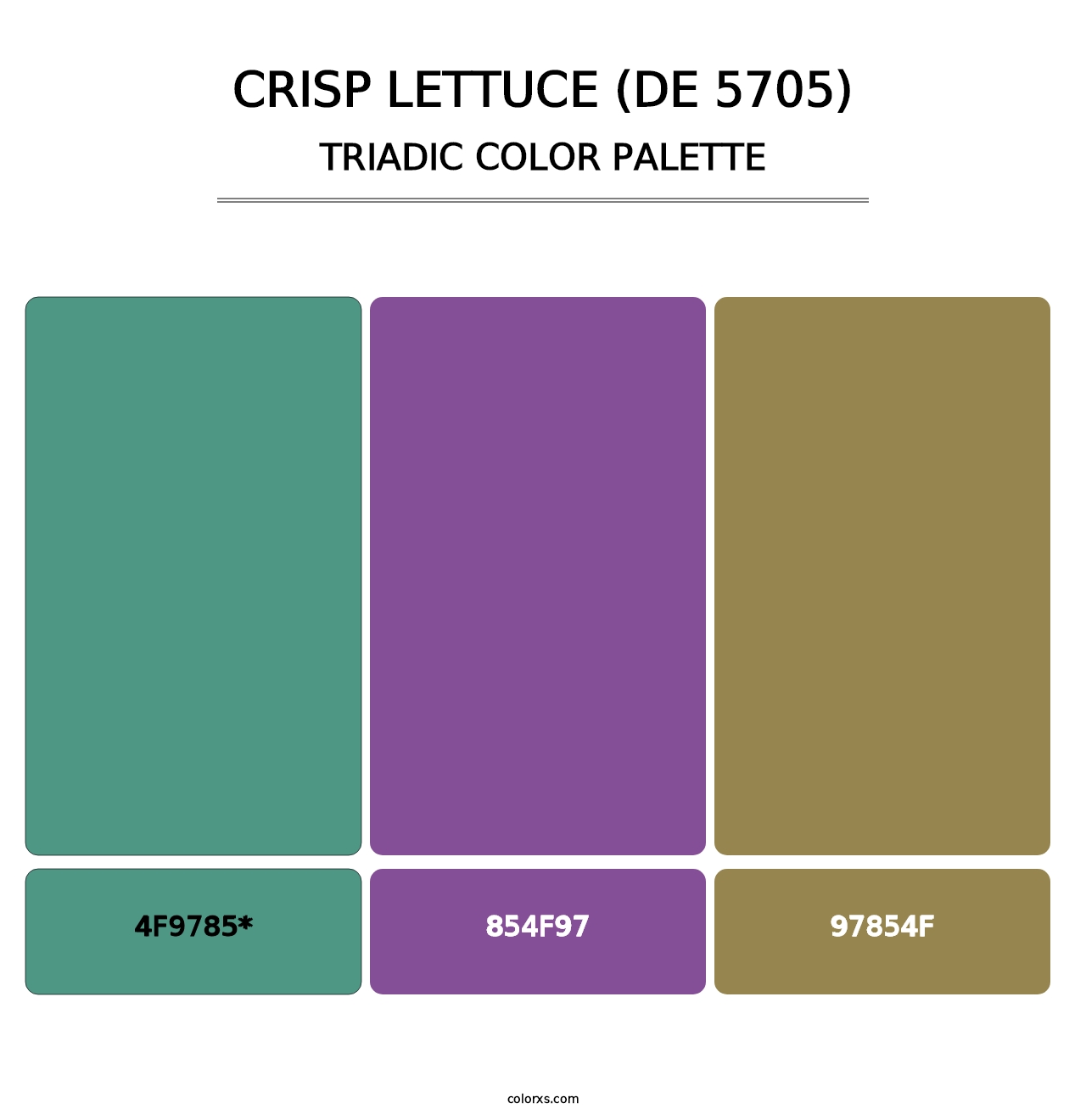 Crisp Lettuce (DE 5705) - Triadic Color Palette
