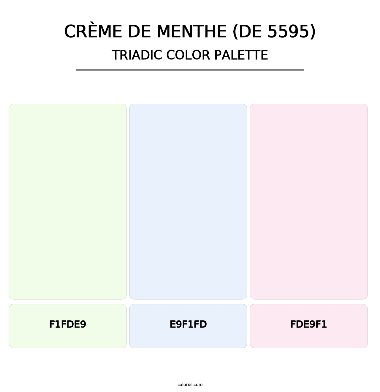 Crème de Menthe (DE 5595) - Triadic Color Palette
