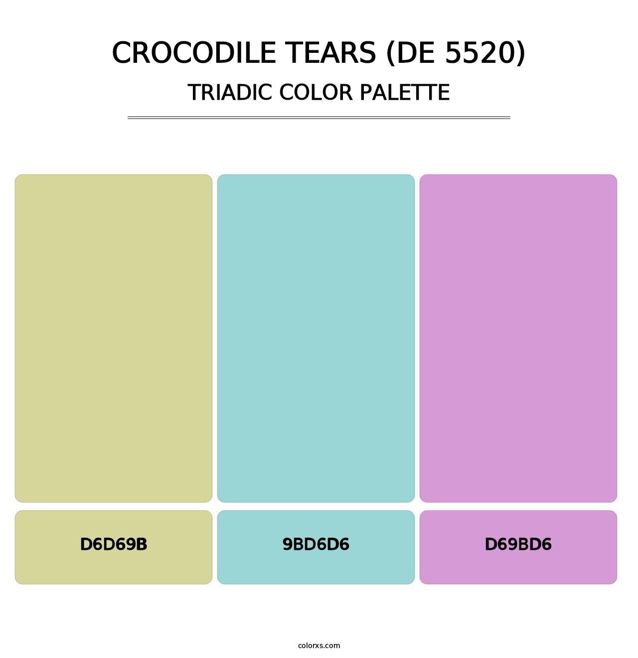 Crocodile Tears (DE 5520) - Triadic Color Palette
