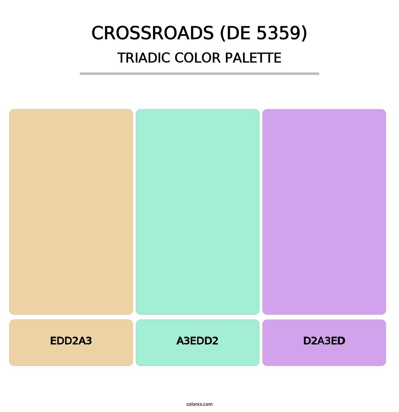 Crossroads (DE 5359) - Triadic Color Palette