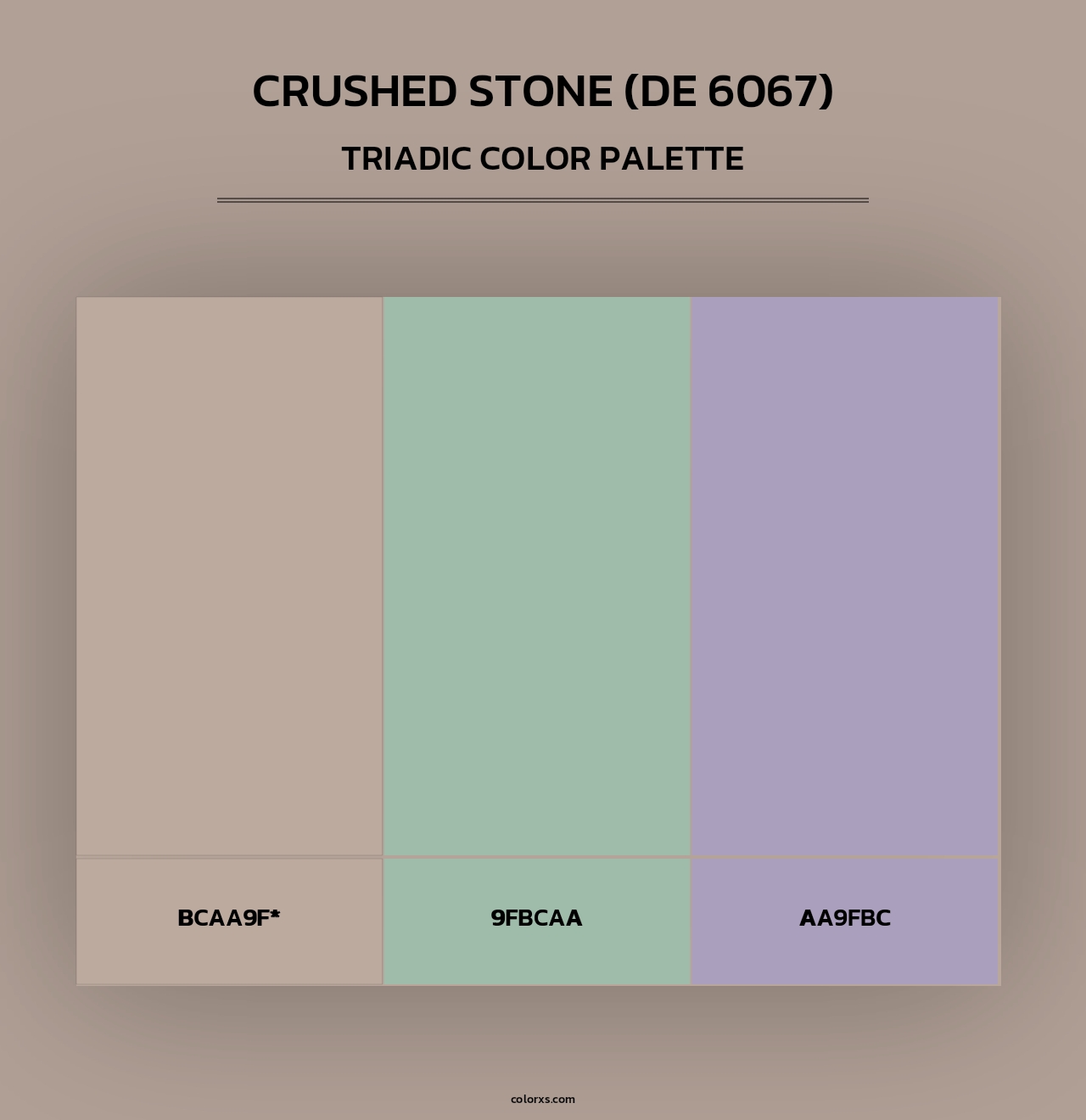 Crushed Stone (DE 6067) - Triadic Color Palette