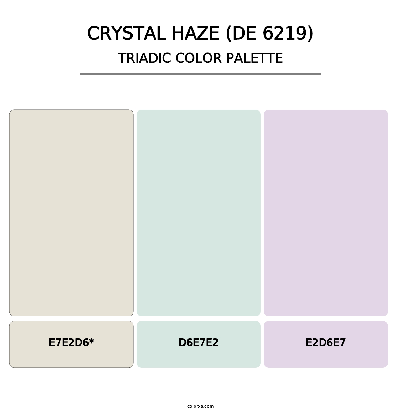 Crystal Haze (DE 6219) - Triadic Color Palette