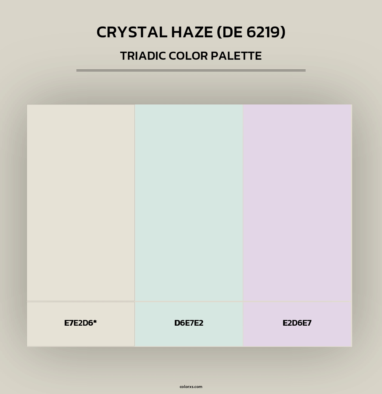 Crystal Haze (DE 6219) - Triadic Color Palette