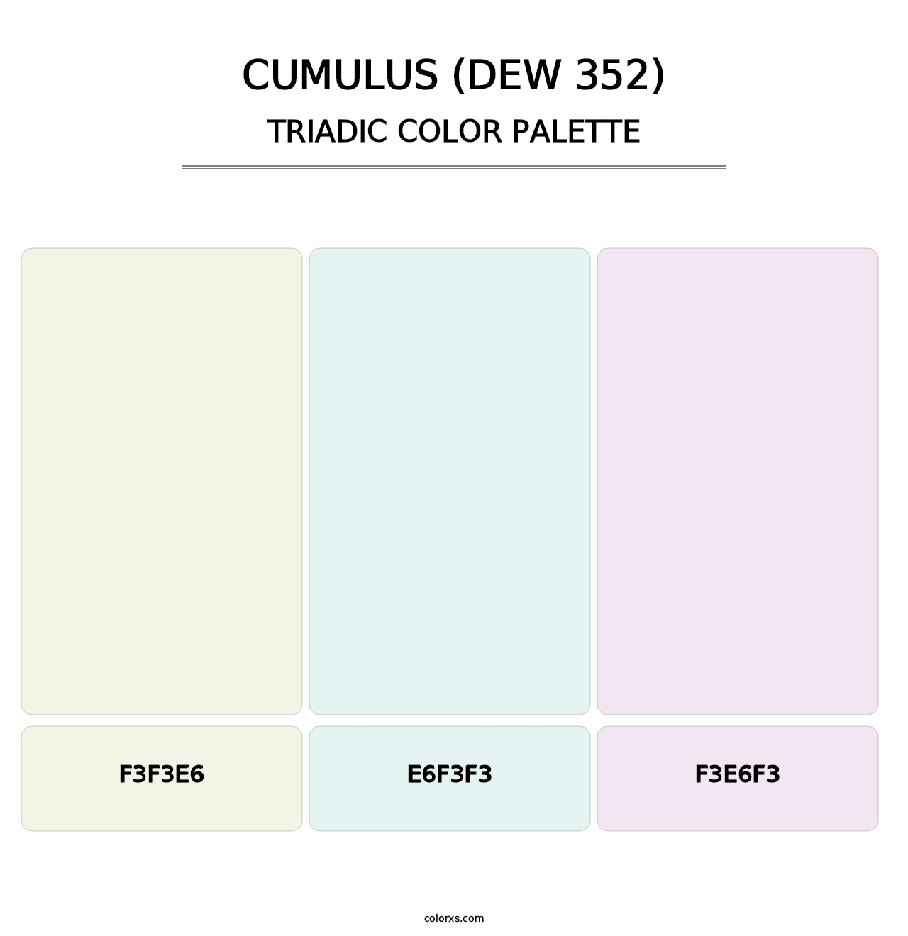 Cumulus (DEW 352) - Triadic Color Palette