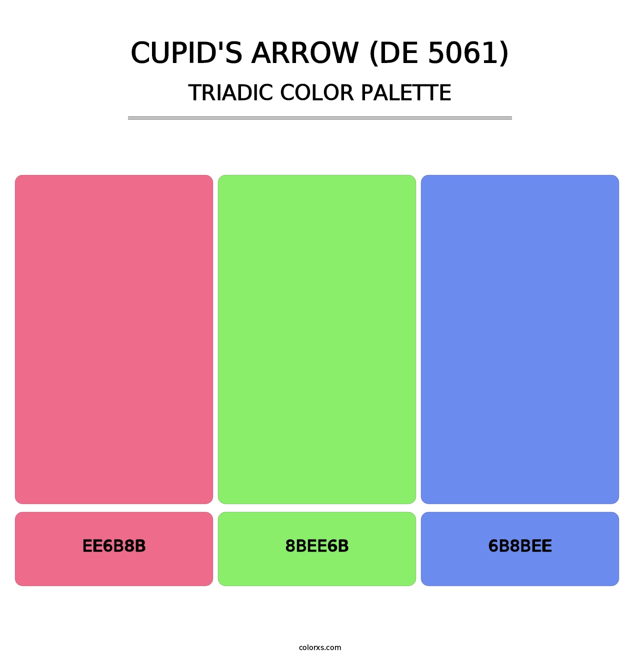 Cupid's Arrow (DE 5061) - Triadic Color Palette