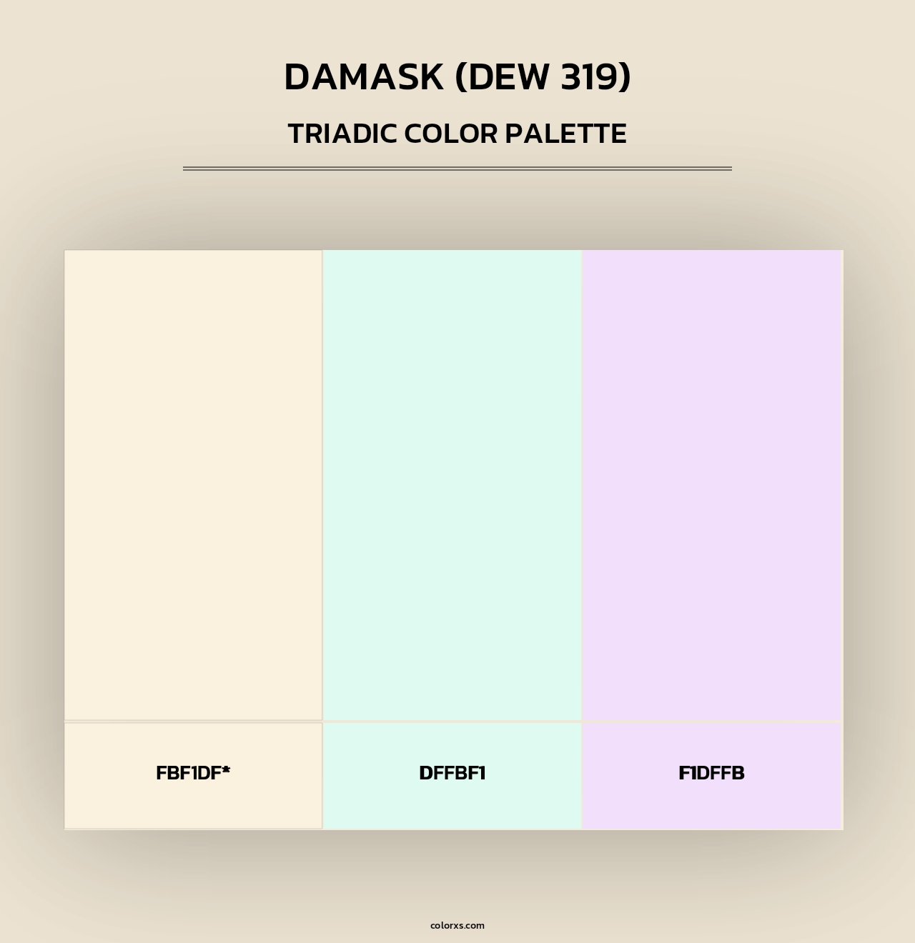 Damask (DEW 319) - Triadic Color Palette