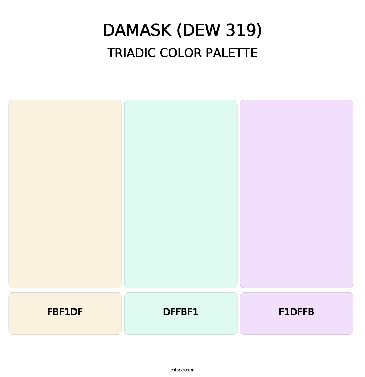 Damask (DEW 319) - Triadic Color Palette
