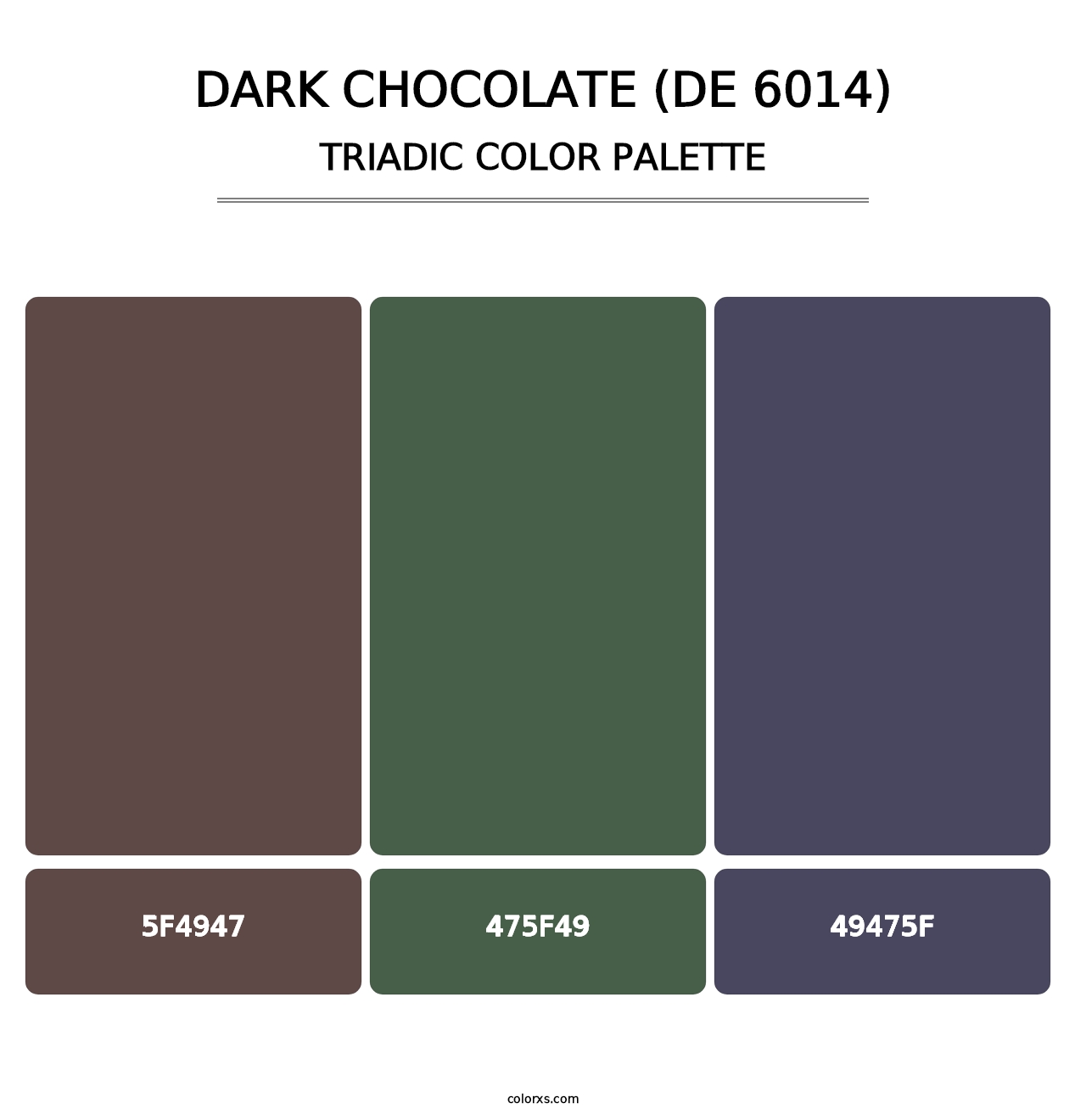 Dark Chocolate (DE 6014) - Triadic Color Palette