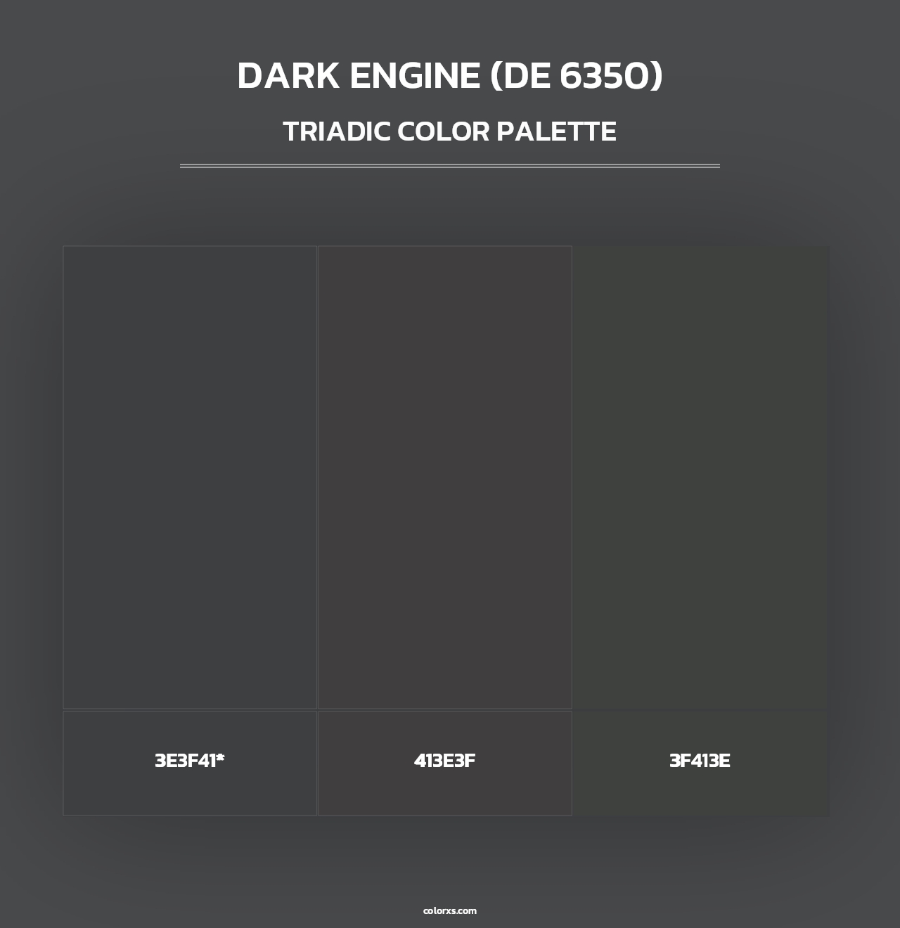 Dark Engine (DE 6350) - Triadic Color Palette