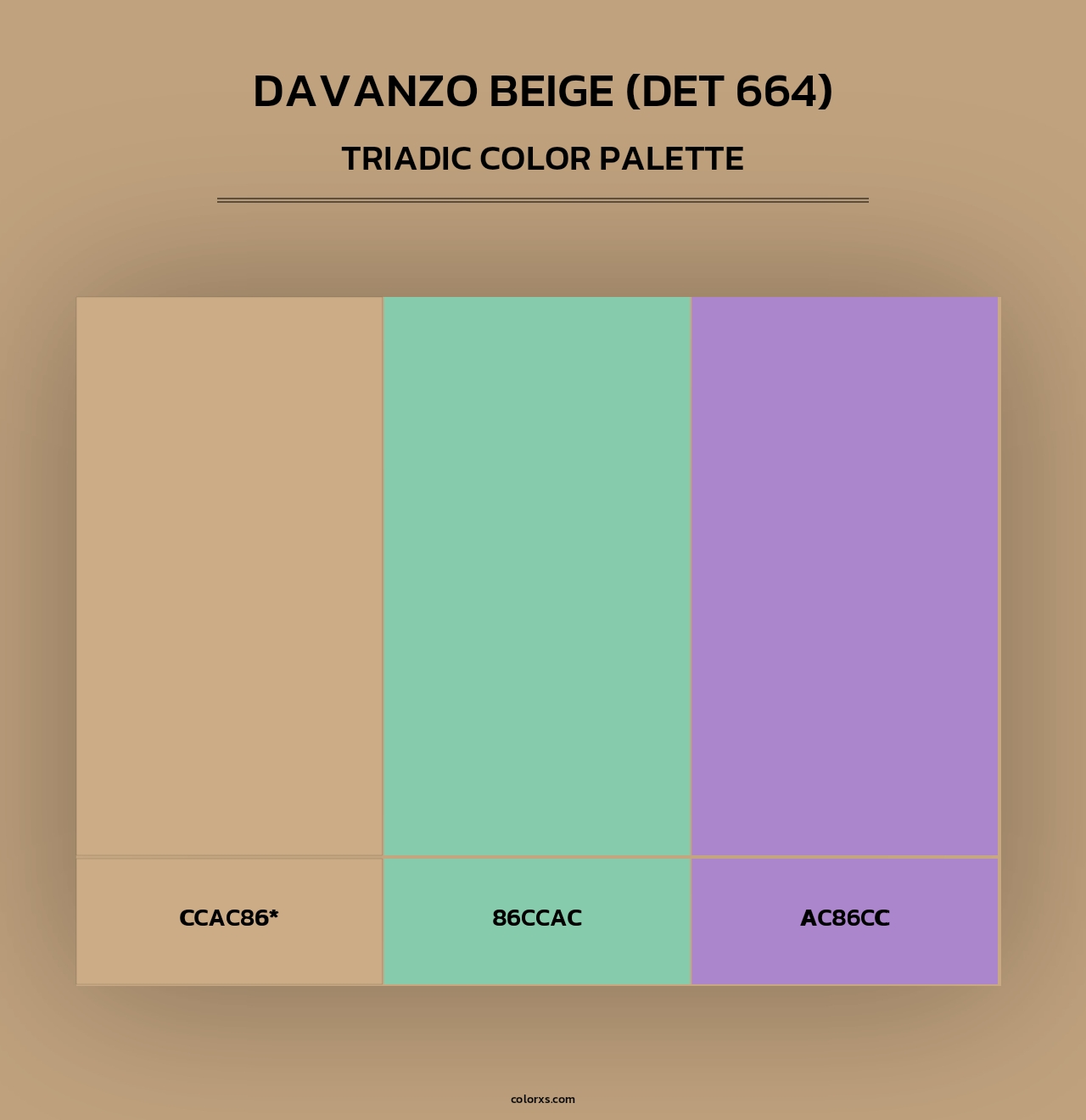 DaVanzo Beige (DET 664) - Triadic Color Palette