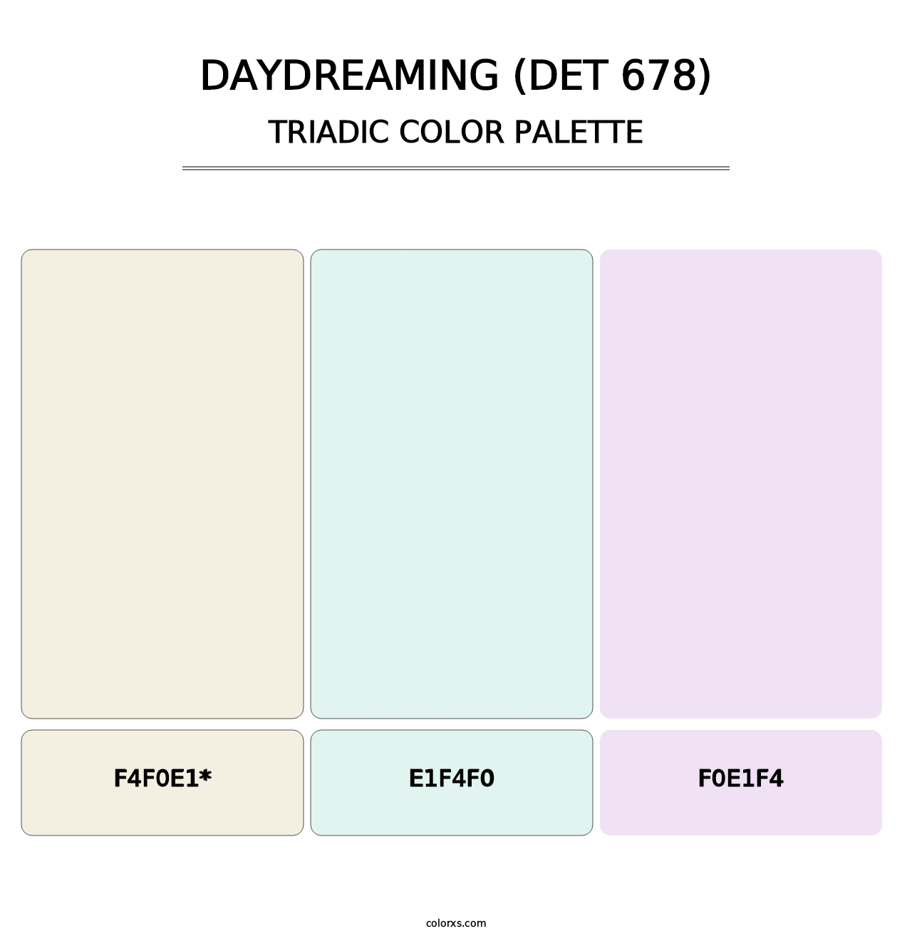 Daydreaming (DET 678) - Triadic Color Palette