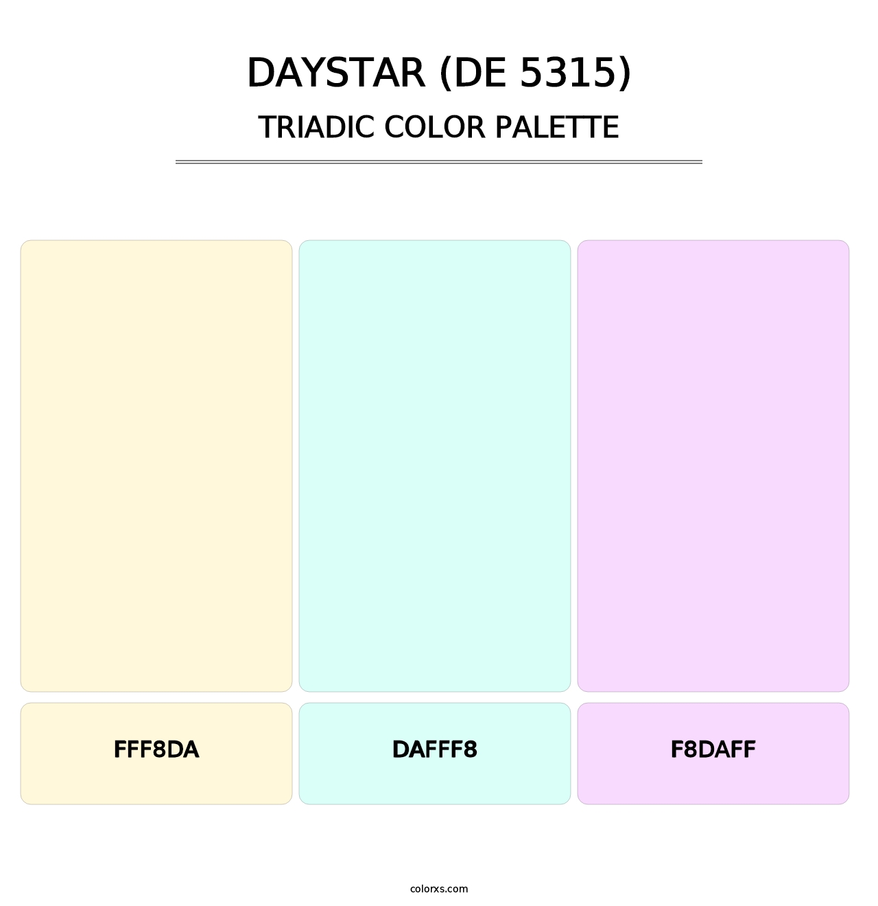 Daystar (DE 5315) - Triadic Color Palette