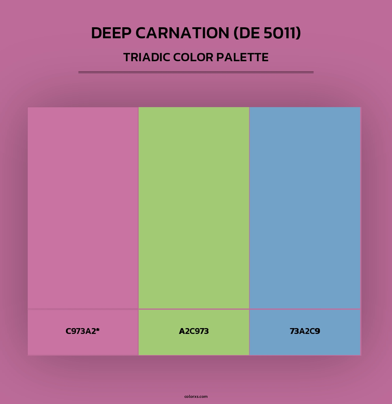 Deep Carnation (DE 5011) - Triadic Color Palette