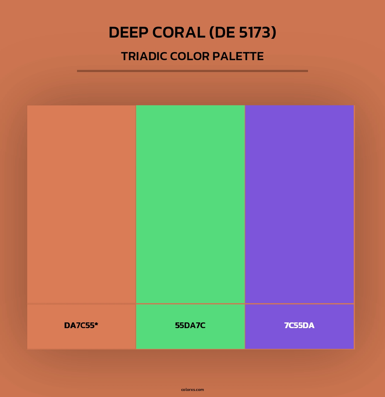 Deep Coral (DE 5173) - Triadic Color Palette