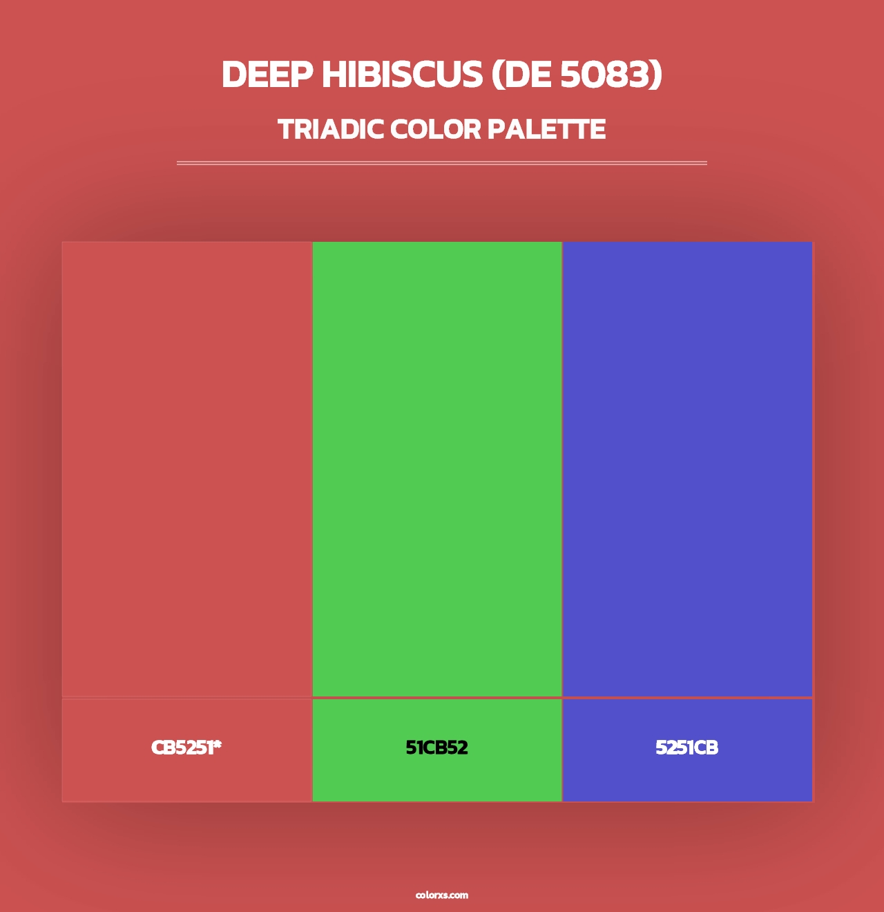 Deep Hibiscus (DE 5083) - Triadic Color Palette