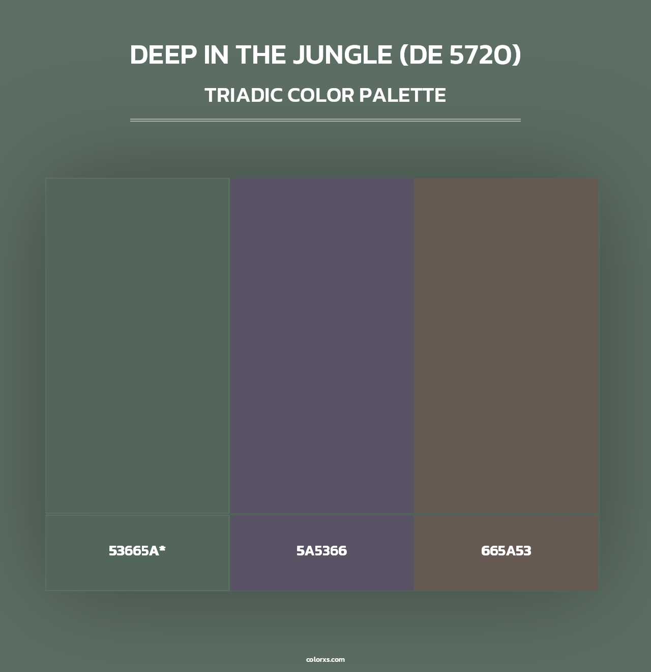 Deep in the Jungle (DE 5720) - Triadic Color Palette