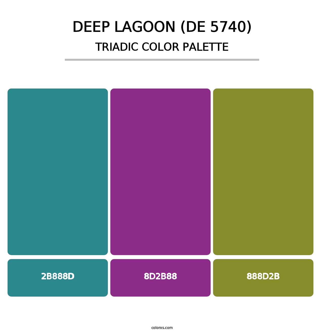 Deep Lagoon (DE 5740) - Triadic Color Palette