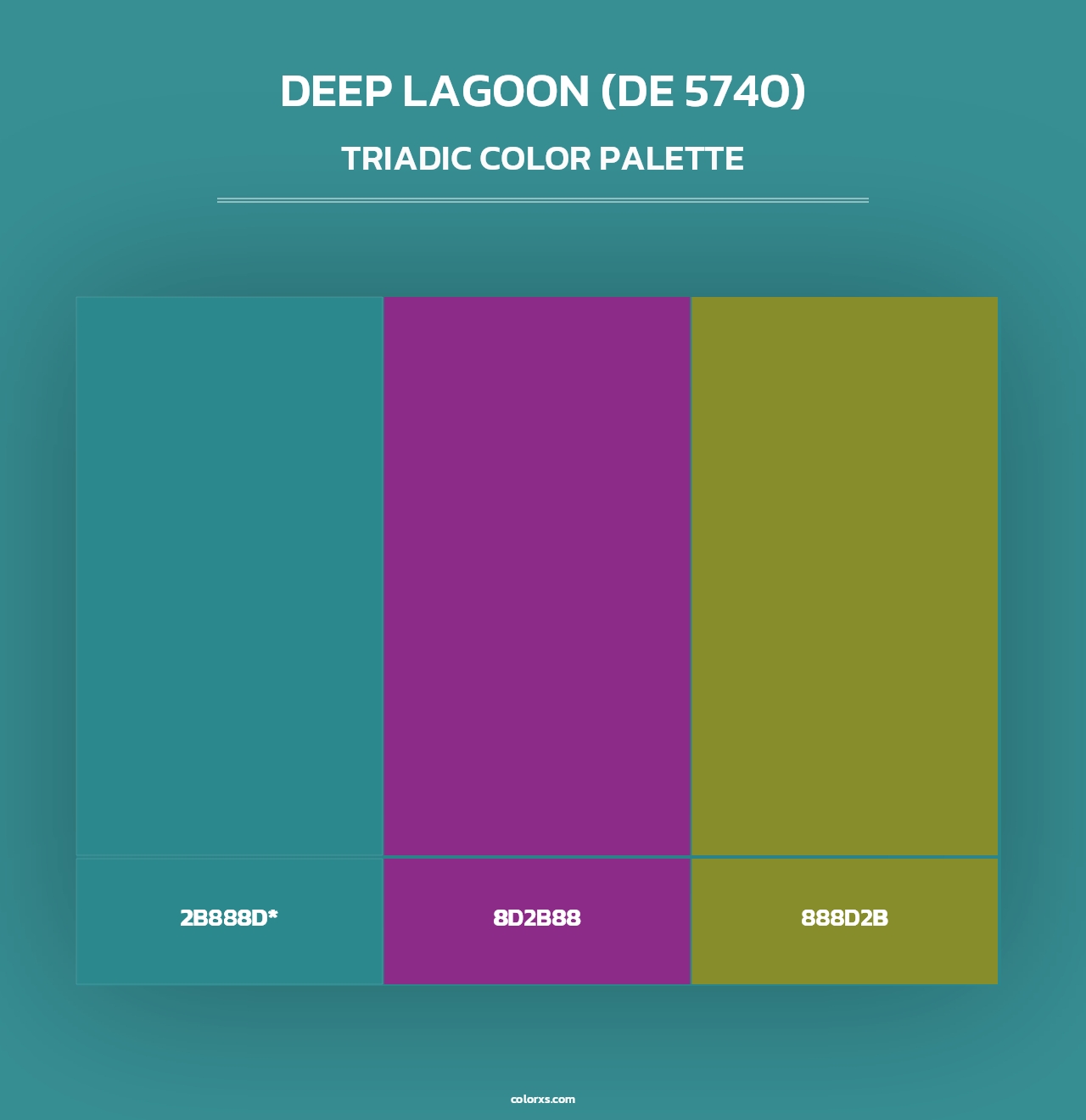 Deep Lagoon (DE 5740) - Triadic Color Palette