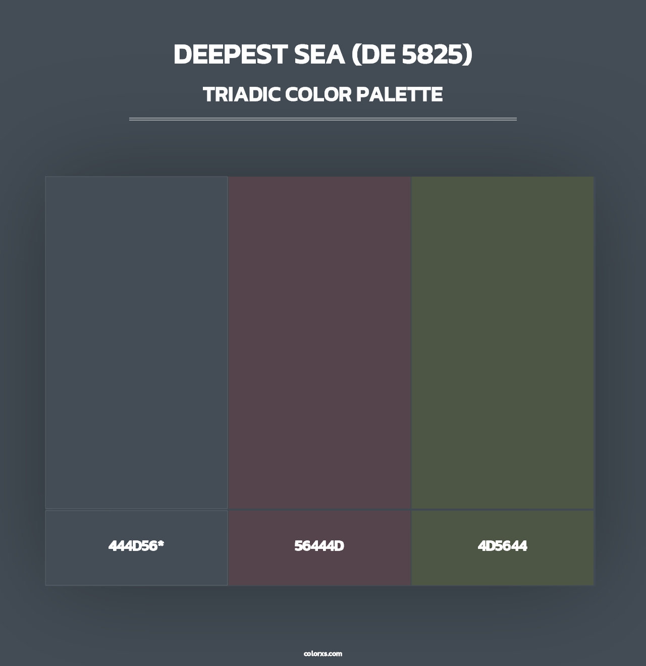 Deepest Sea (DE 5825) - Triadic Color Palette