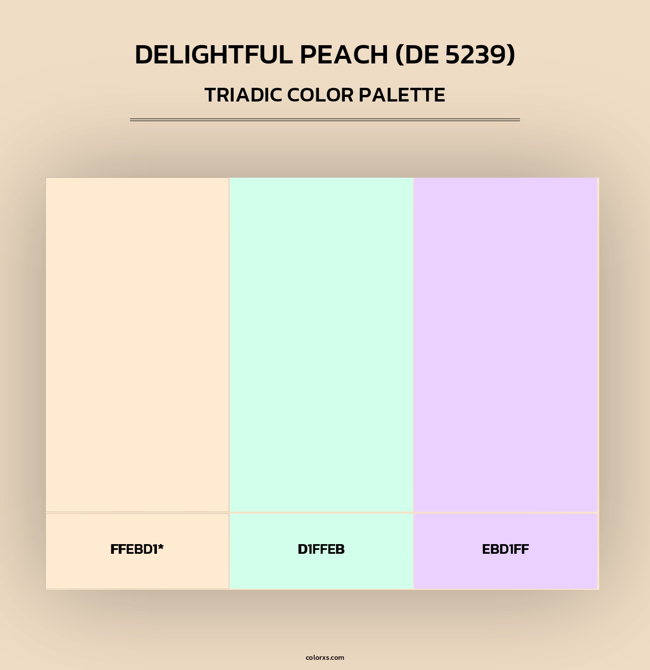 Delightful Peach (DE 5239) - Triadic Color Palette