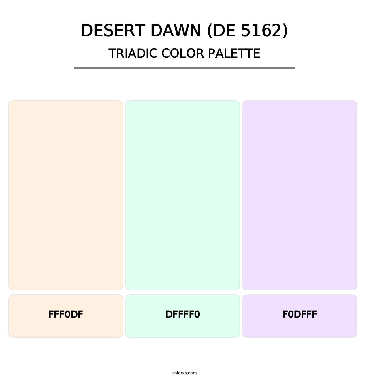 Desert Dawn (DE 5162) - Triadic Color Palette
