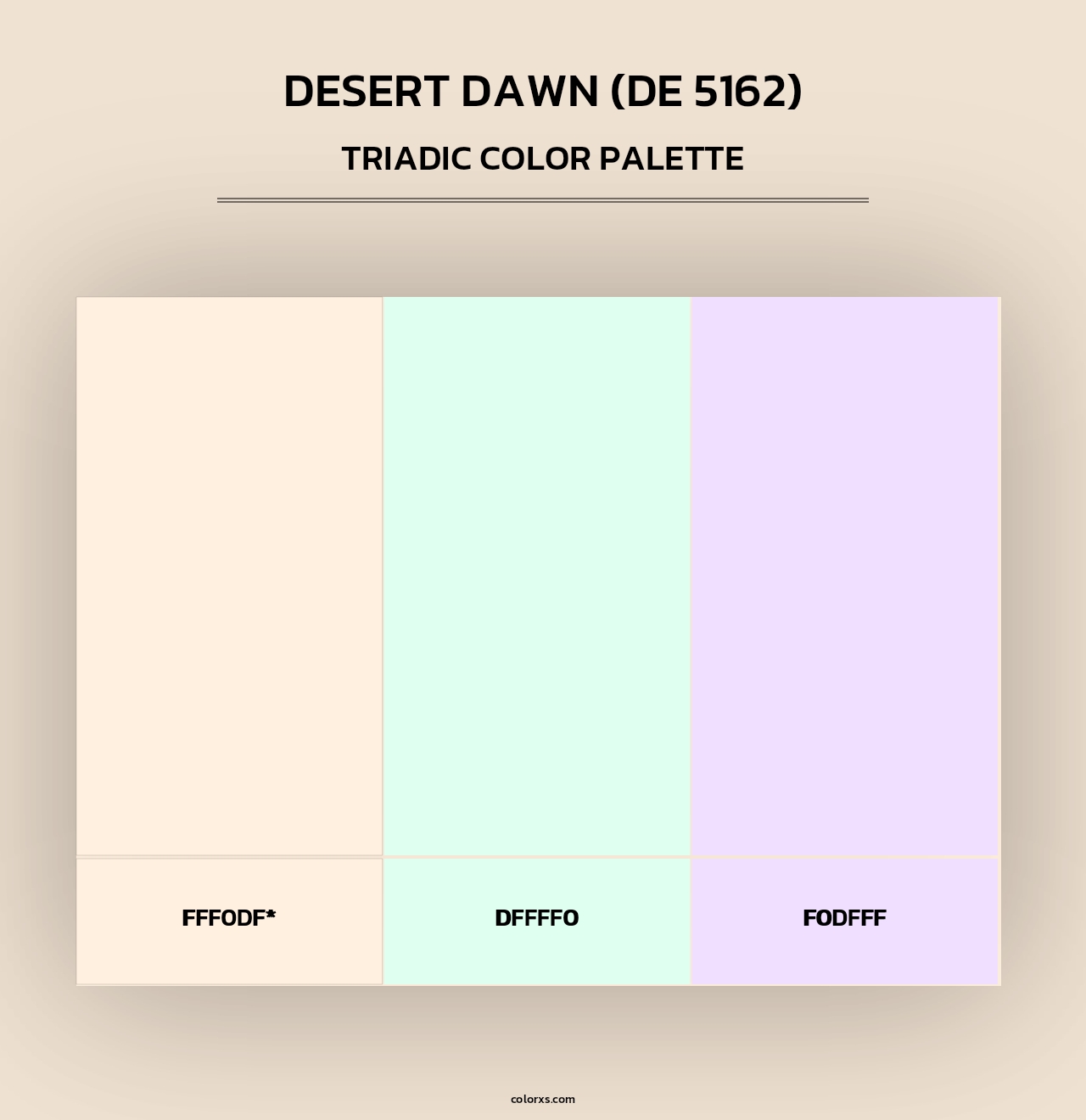 Desert Dawn (DE 5162) - Triadic Color Palette