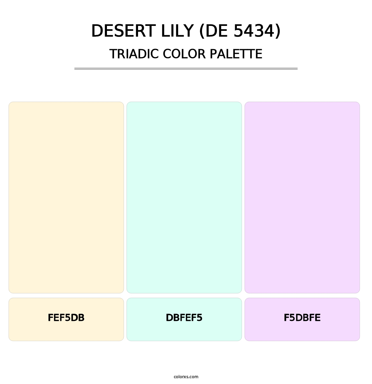 Desert Lily (DE 5434) - Triadic Color Palette