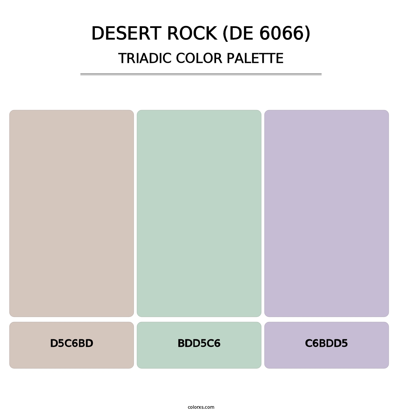 Desert Rock (DE 6066) - Triadic Color Palette