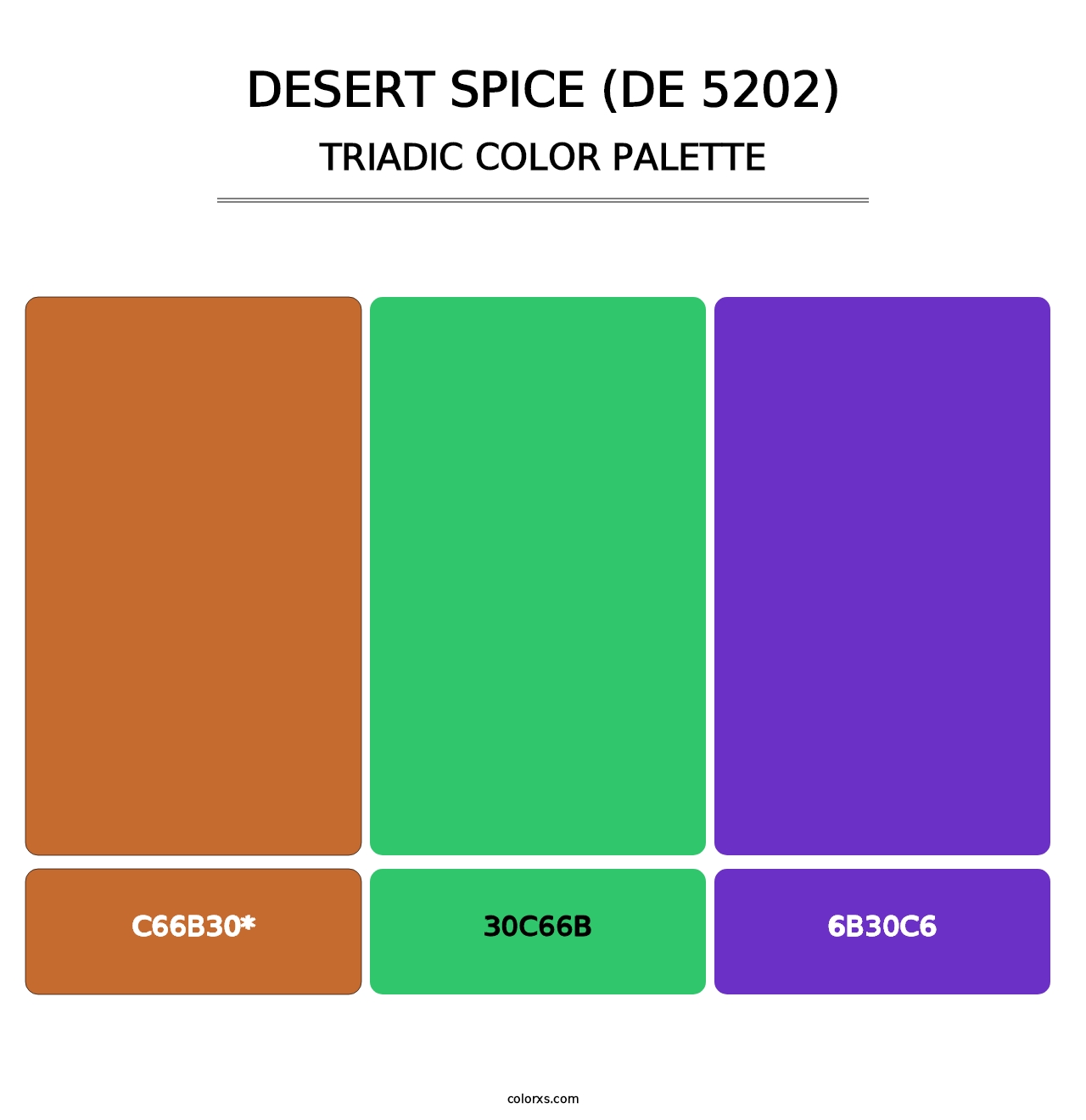 Desert Spice (DE 5202) - Triadic Color Palette