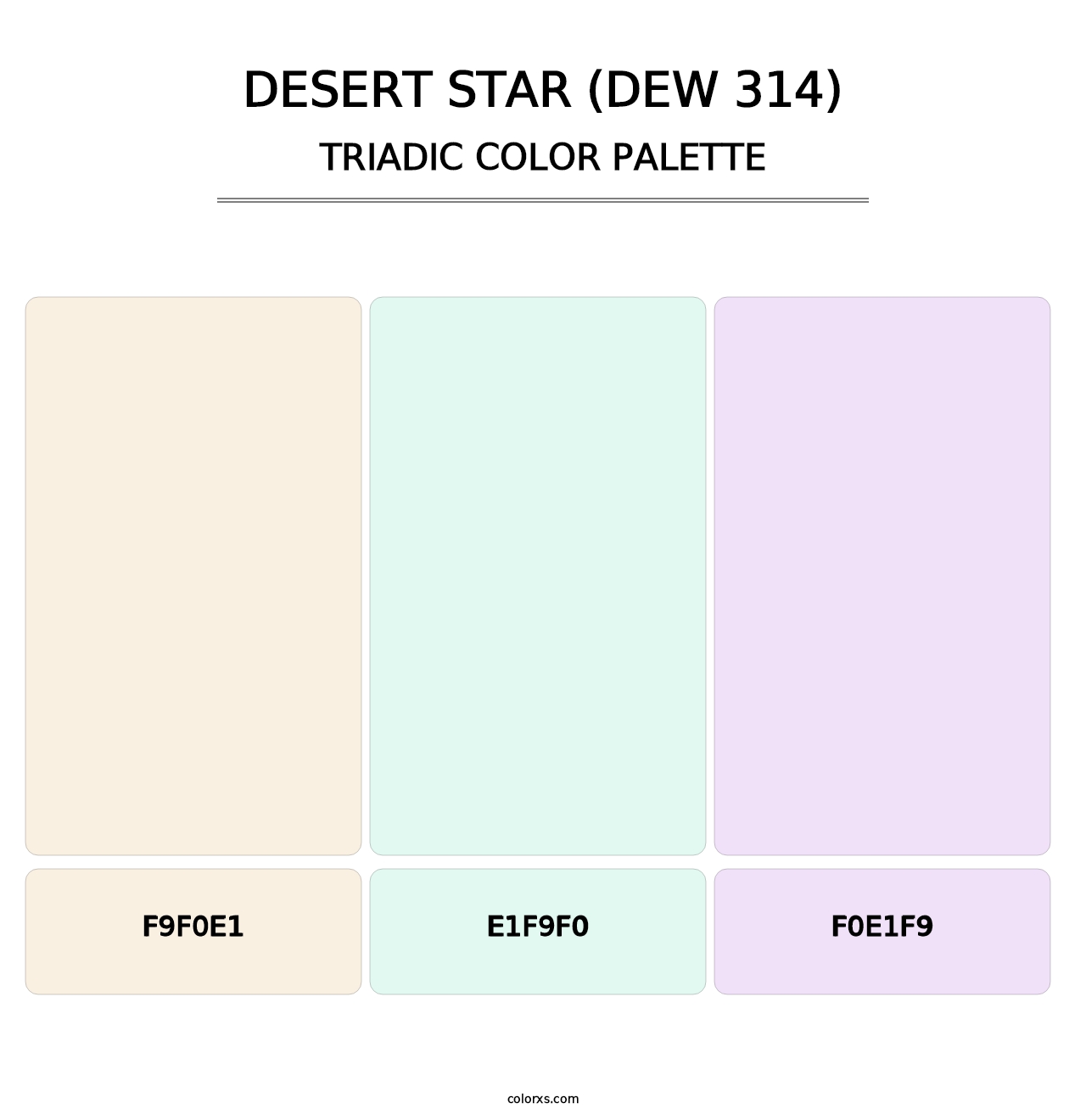 Desert Star (DEW 314) - Triadic Color Palette