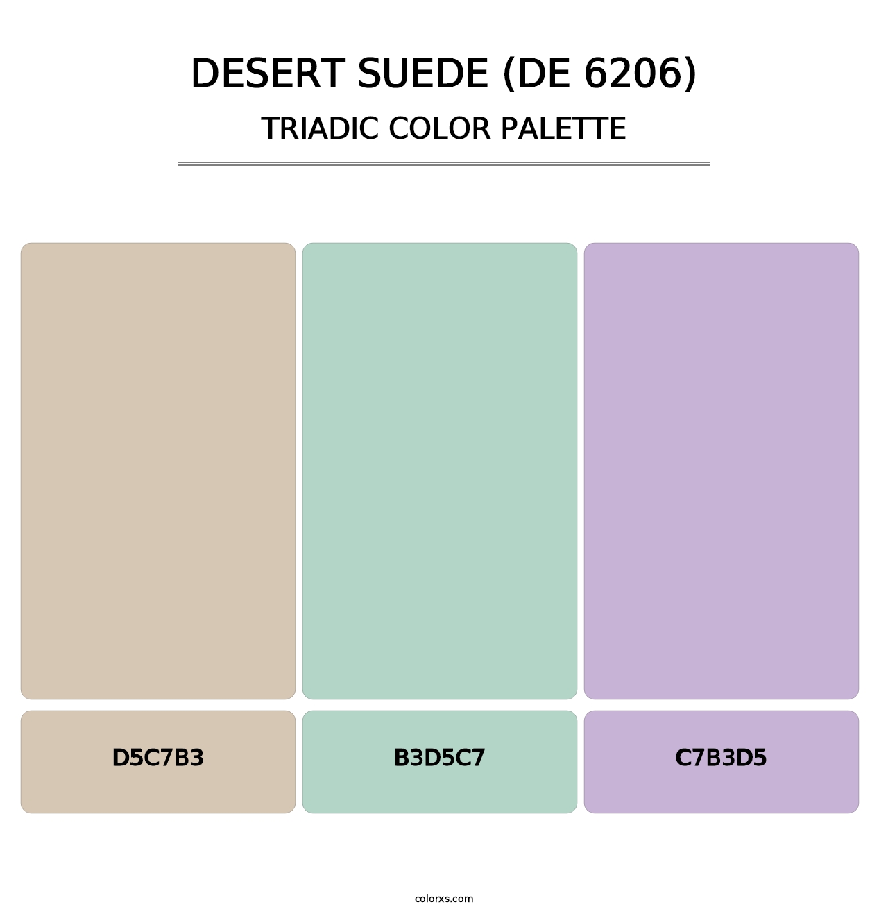 Desert Suede (DE 6206) - Triadic Color Palette