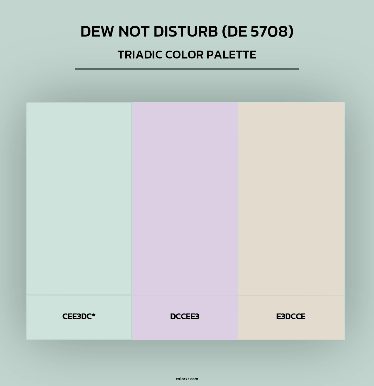 Dew Not Disturb (DE 5708) - Triadic Color Palette
