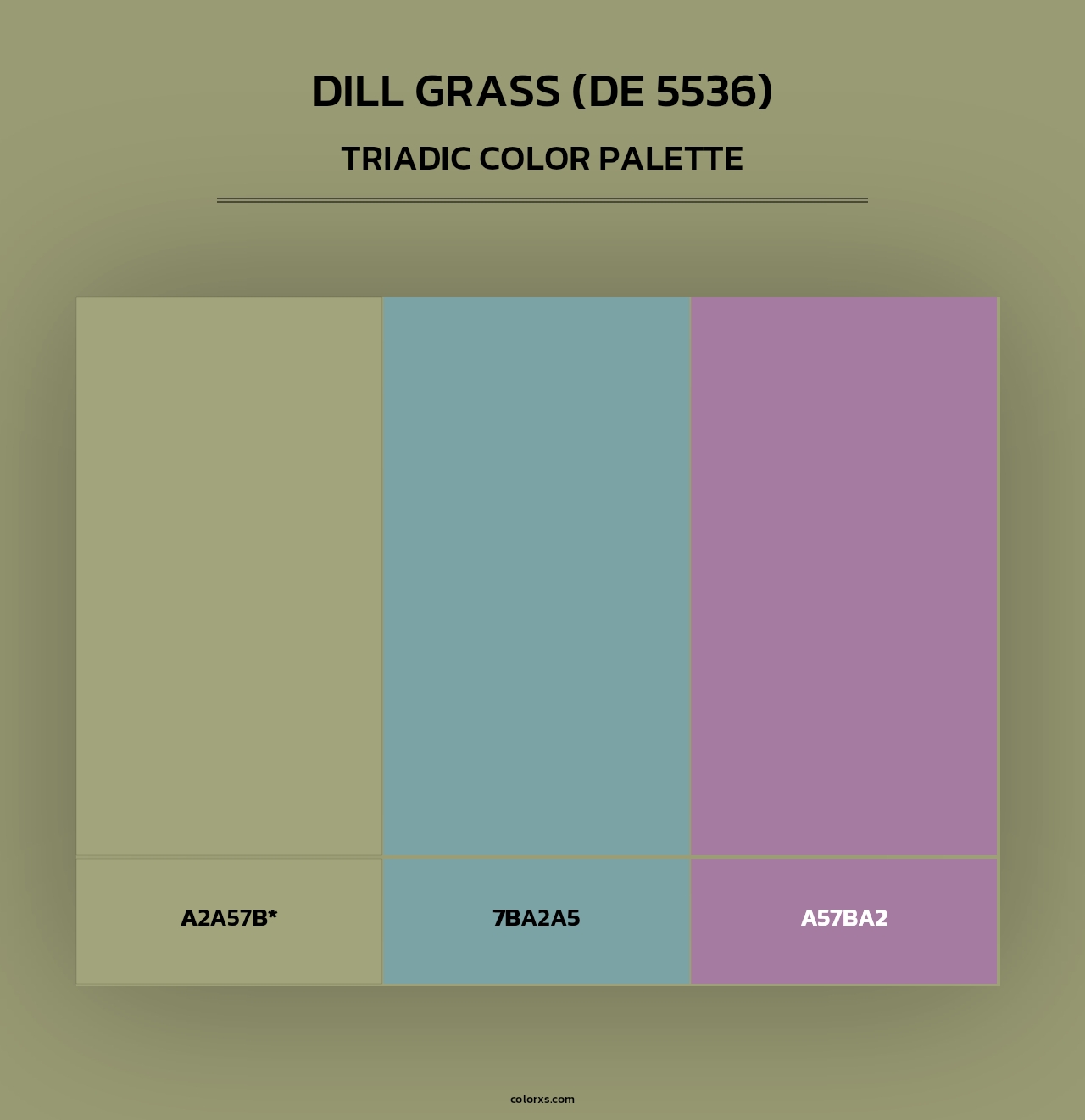 Dill Grass (DE 5536) - Triadic Color Palette