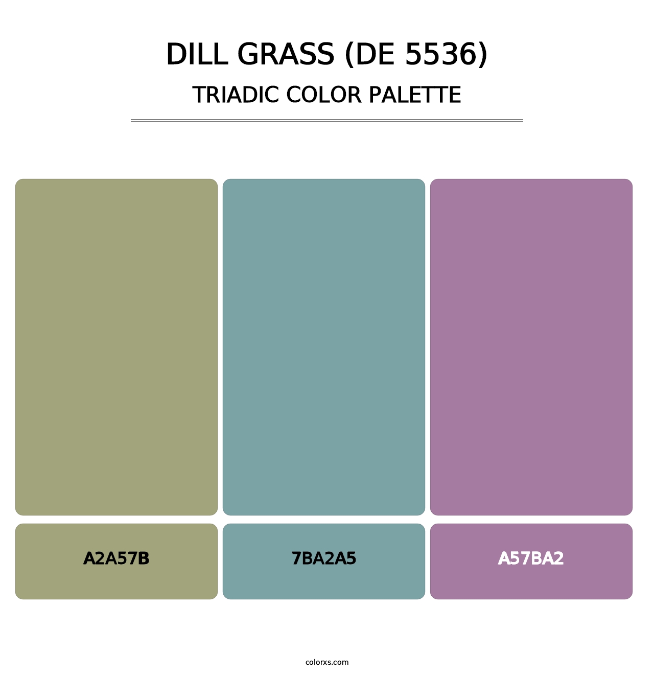 Dill Grass (DE 5536) - Triadic Color Palette