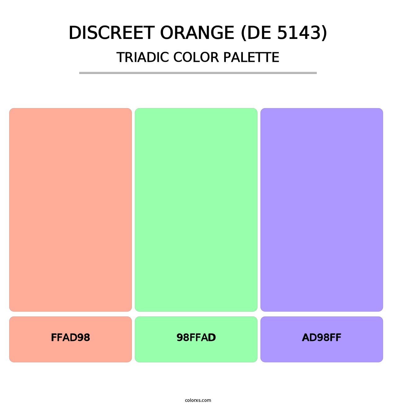 Discreet Orange (DE 5143) - Triadic Color Palette