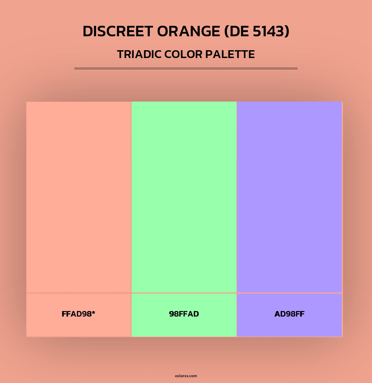 Discreet Orange (DE 5143) - Triadic Color Palette