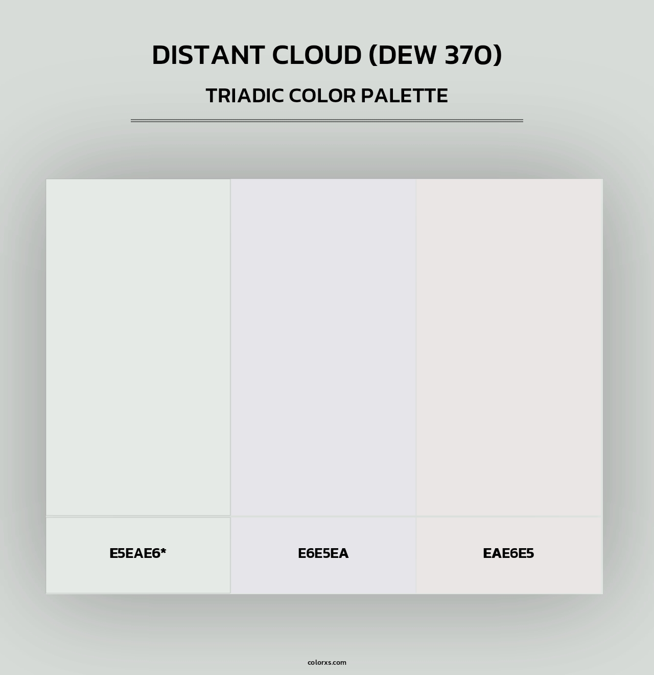 Distant Cloud (DEW 370) - Triadic Color Palette