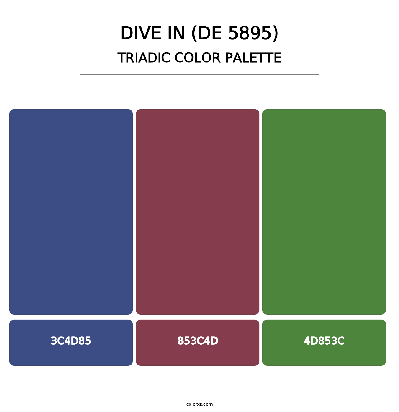 Dive In (DE 5895) - Triadic Color Palette