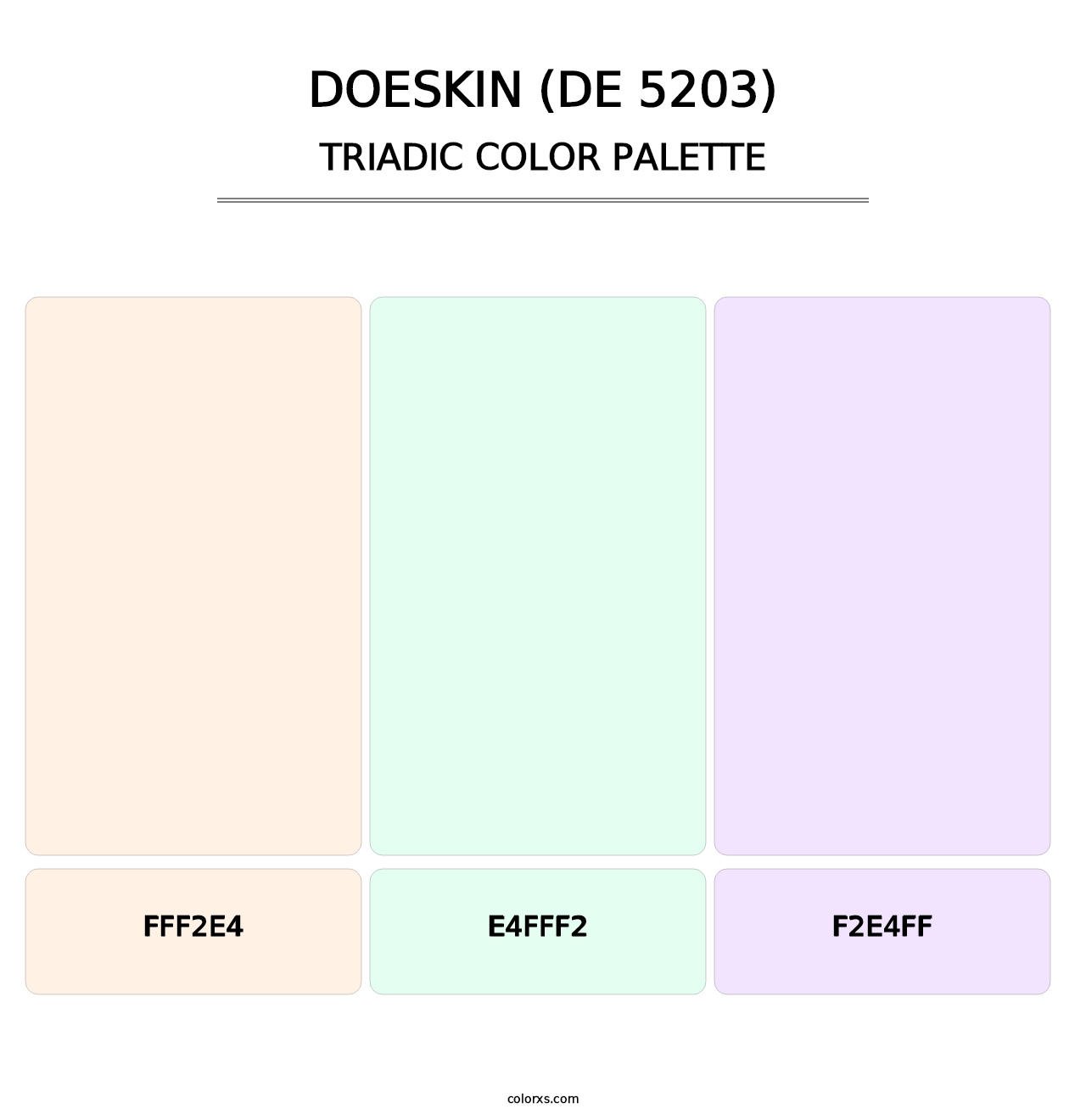 Doeskin (DE 5203) - Triadic Color Palette