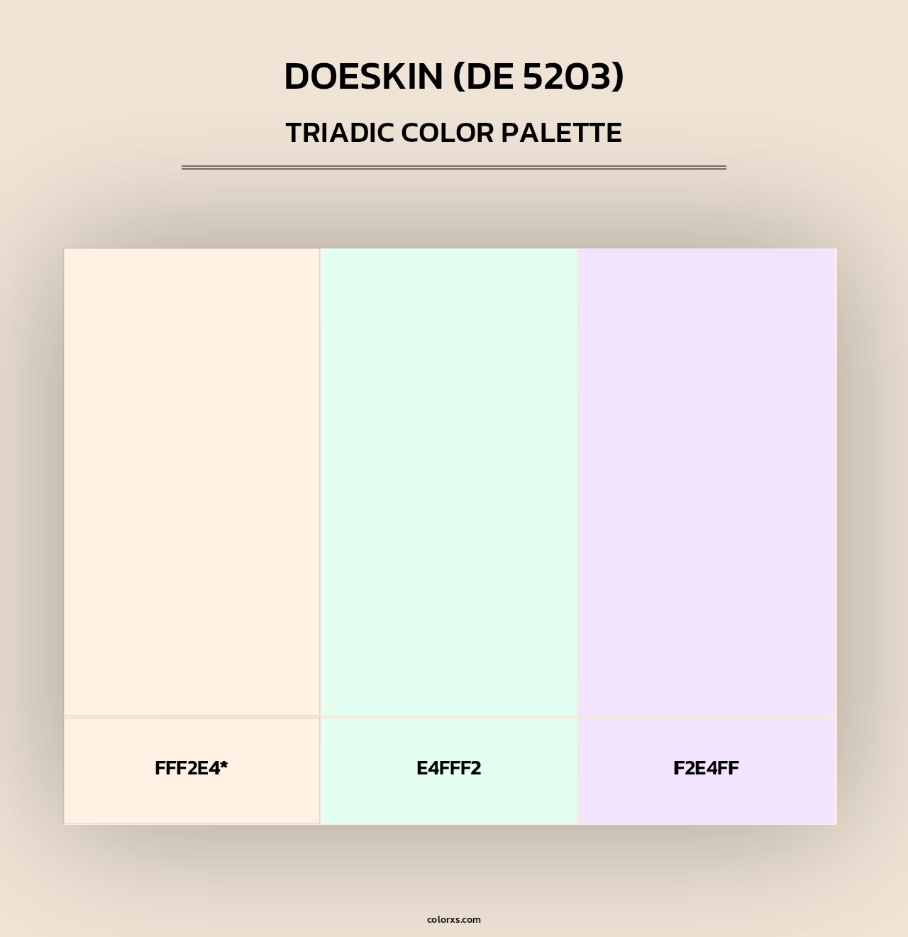 Doeskin (DE 5203) - Triadic Color Palette