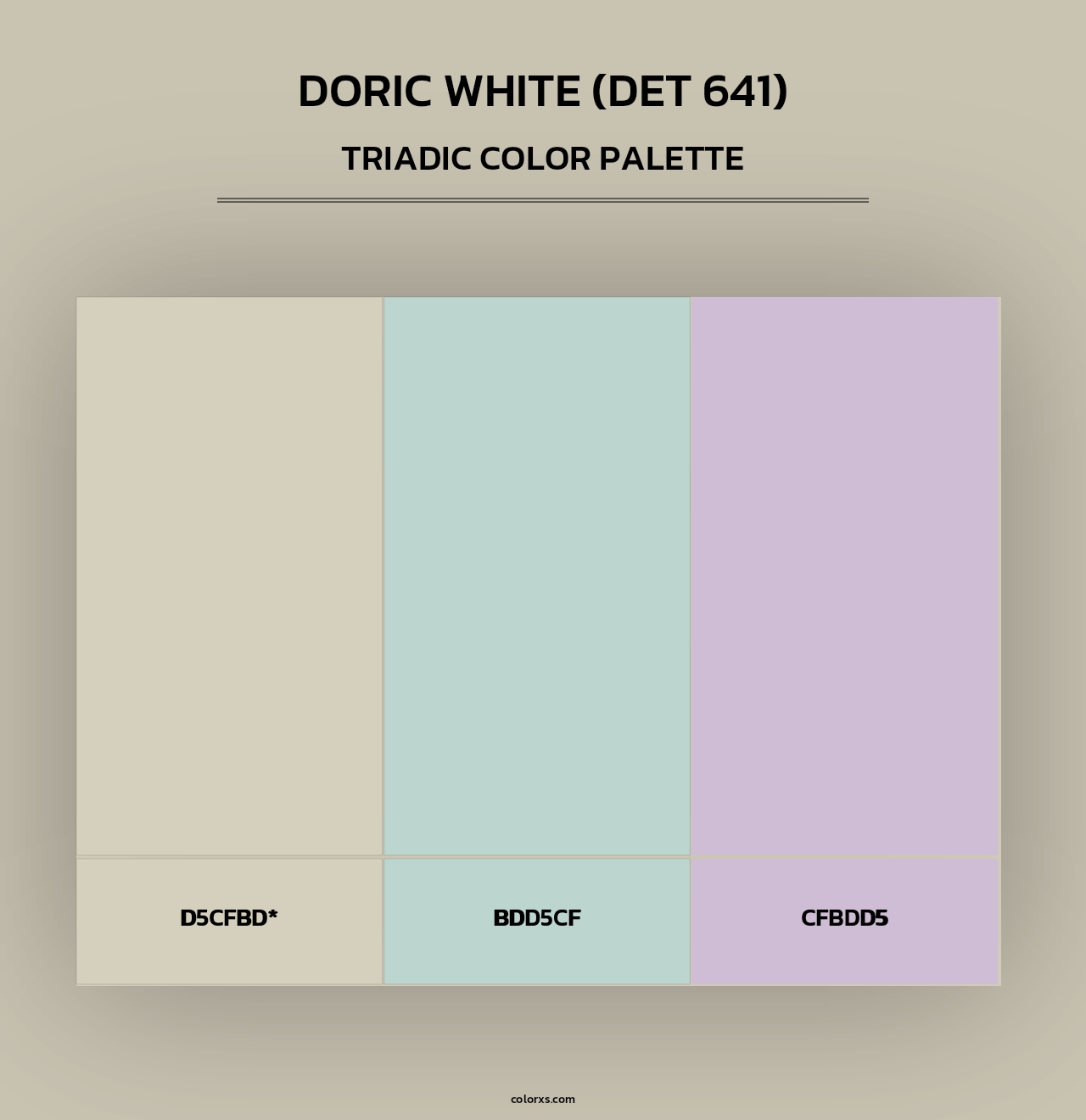 Doric White (DET 641) - Triadic Color Palette
