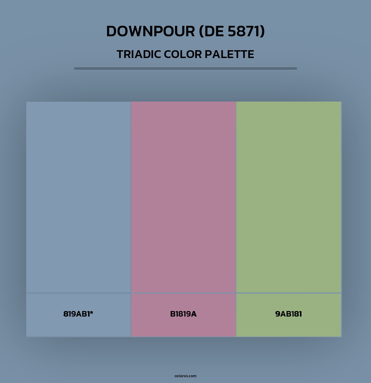 Downpour (DE 5871) - Triadic Color Palette