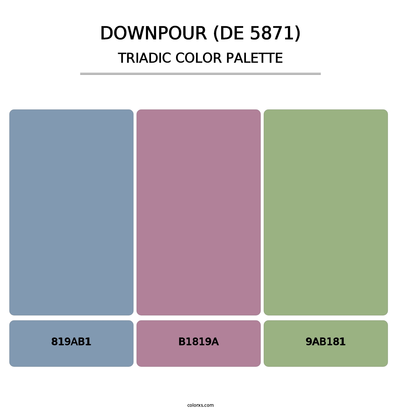 Downpour (DE 5871) - Triadic Color Palette