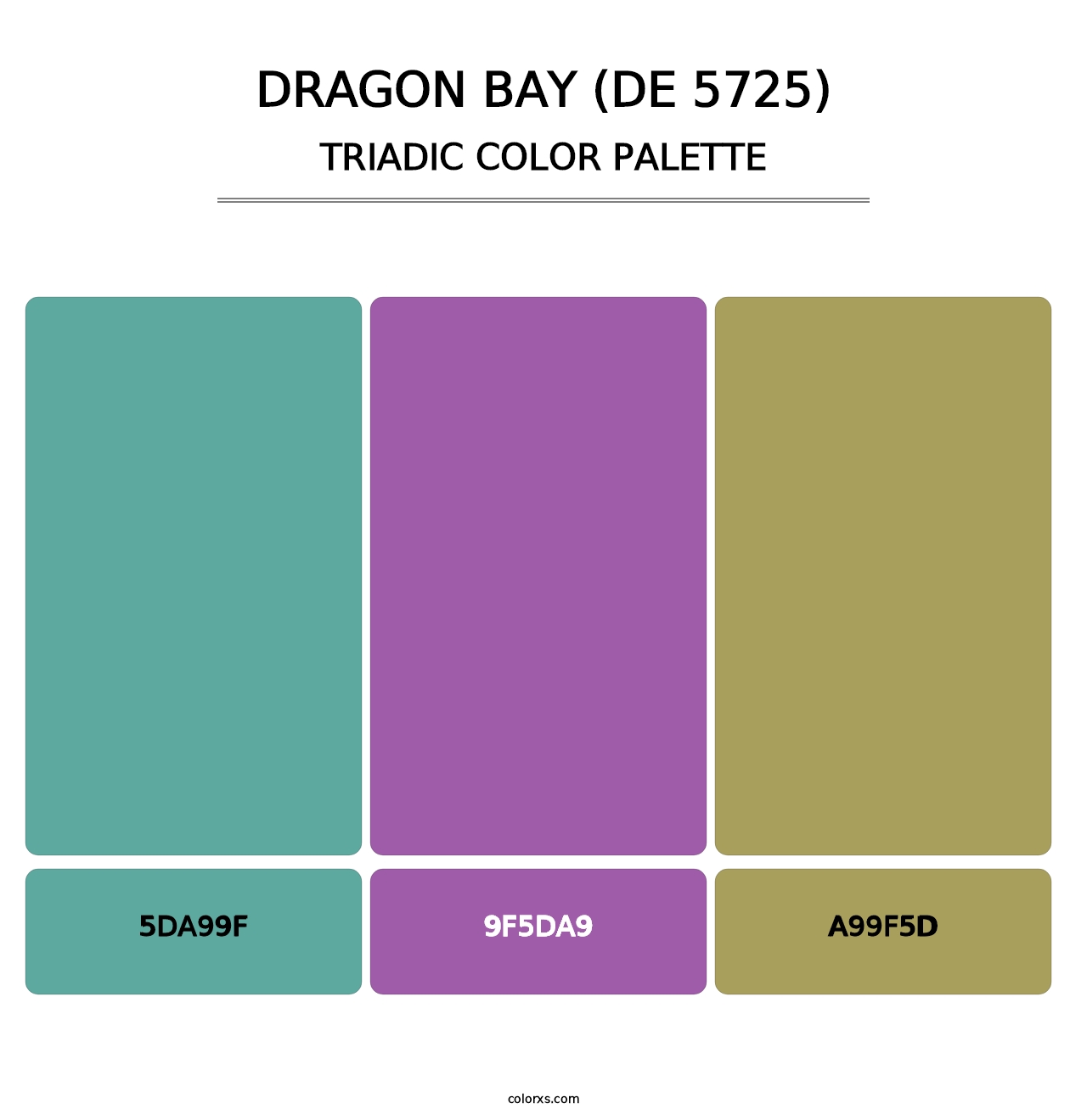 Dragon Bay (DE 5725) - Triadic Color Palette
