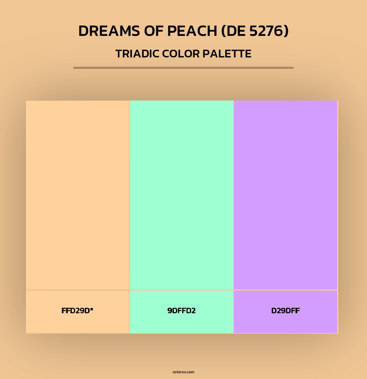 Dreams of Peach (DE 5276) - Triadic Color Palette