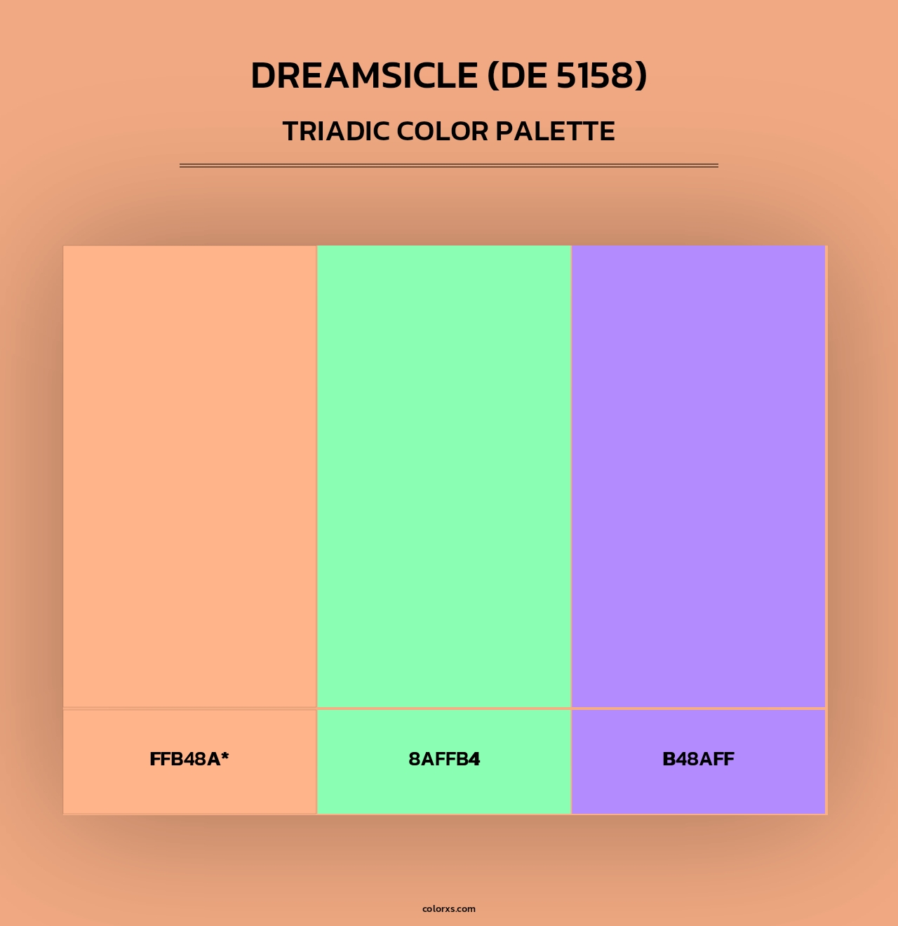 Dreamsicle (DE 5158) - Triadic Color Palette