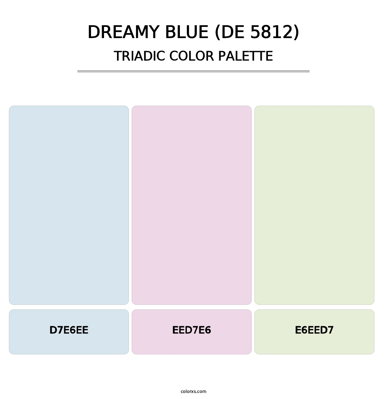Dreamy Blue (DE 5812) - Triadic Color Palette