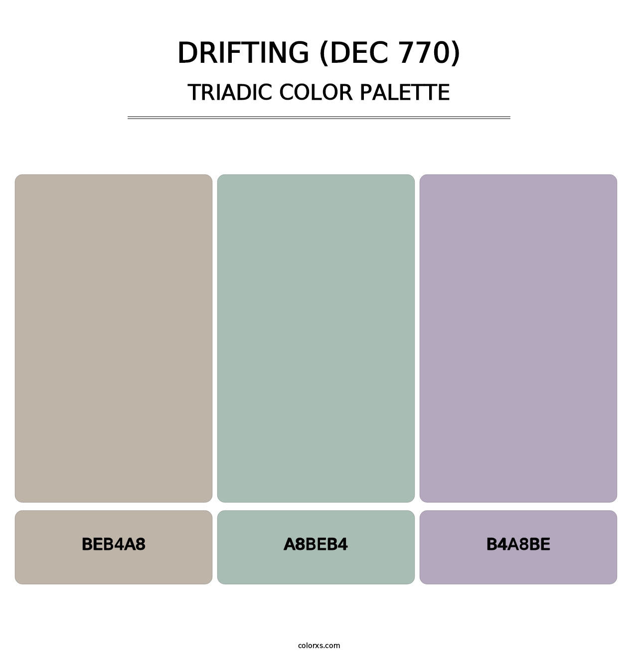 Drifting (DEC 770) - Triadic Color Palette