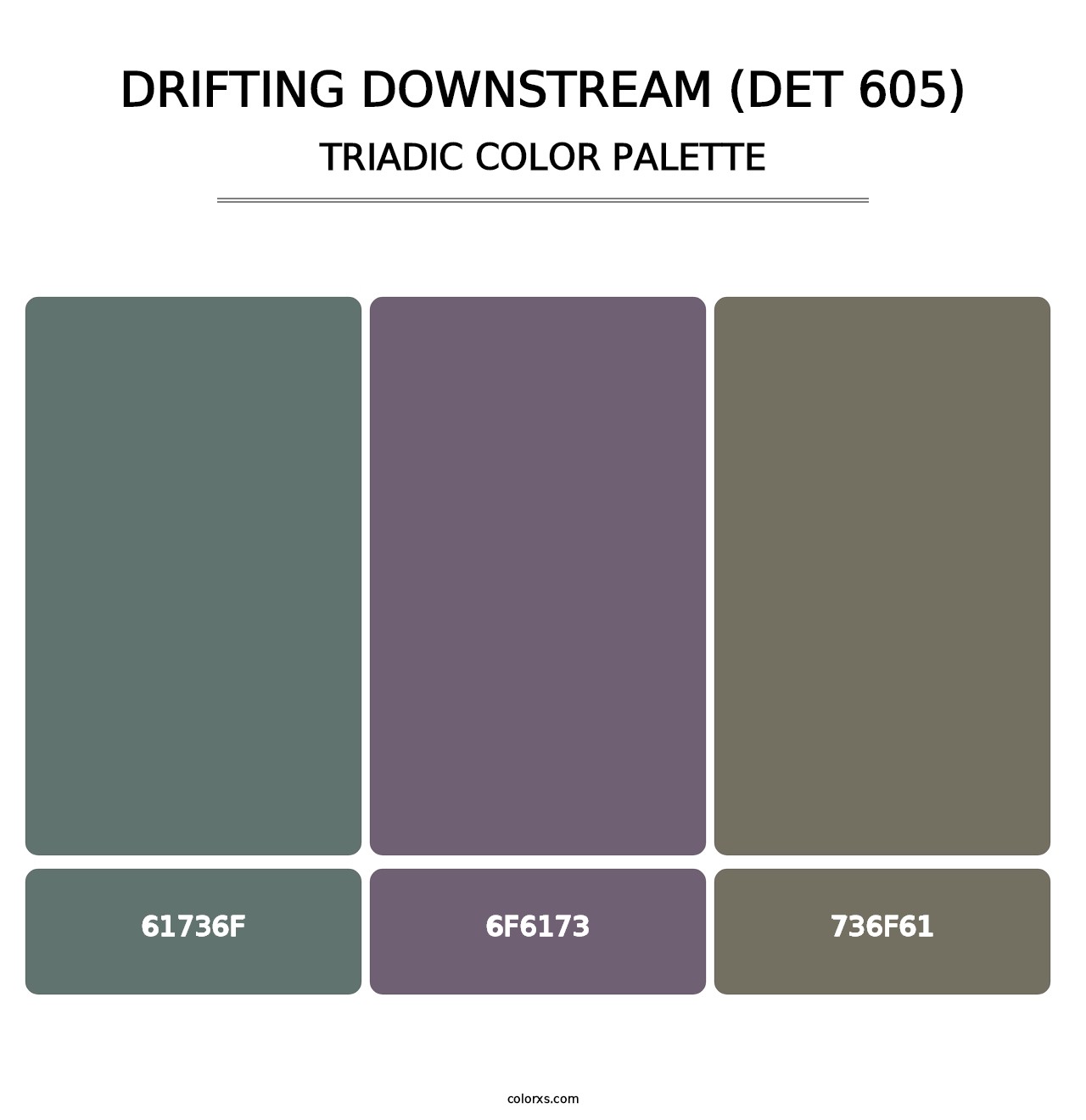 Drifting Downstream (DET 605) - Triadic Color Palette