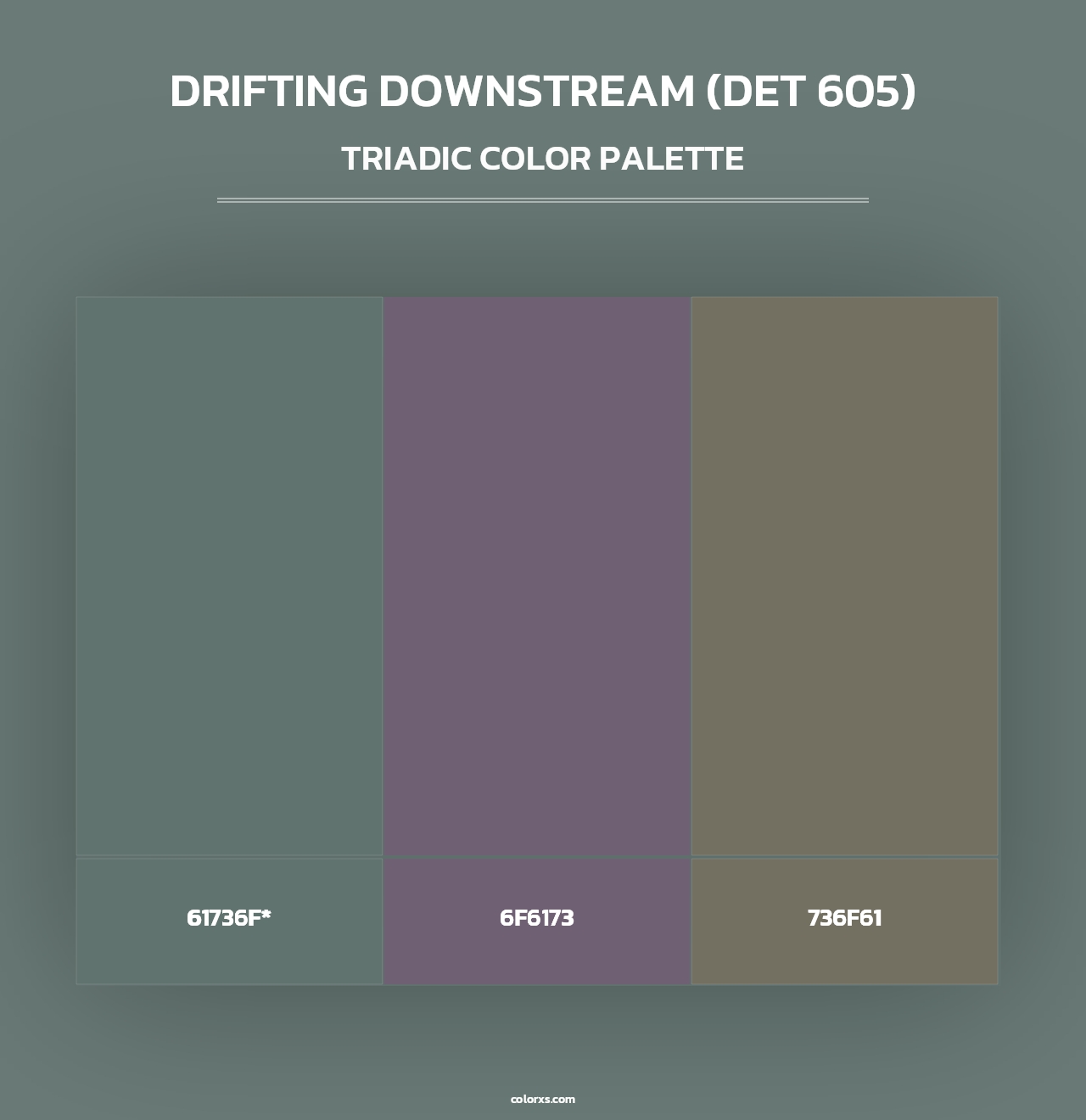 Drifting Downstream (DET 605) - Triadic Color Palette